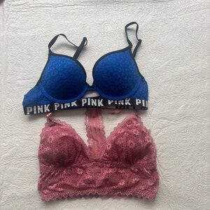 Bundle of 2 Victoria’s Secrets Bras, Size 32A & Extra Small Racerback Bralette